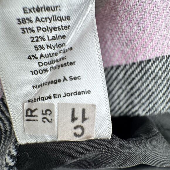 Talbots Plaid Skirt Womens 10 Gray Purple Wool Blend Academia Preppy Career - Picture 8 of 12